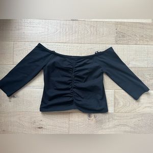 Black over the shoulder long sleeve